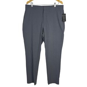 Alfani Alfatech Mens Ebony Grey Stretch Dress Pants 38W 32L‎ 100185392MN NEW
